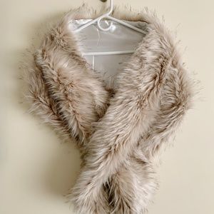 Brown Faux Fur Bridal Wrap, Wedding Fur Shrug